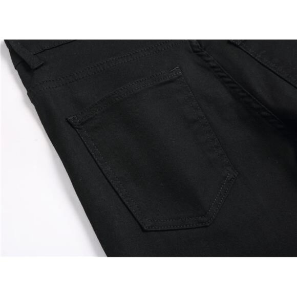 Men's Casual Printed Slim Fit Jeans Skinny Denim Pants - Picture 7 of 7